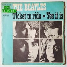 The Beatles "Ticket To Ride/Yes It Is", Vinyl SP 45t, 1973 Collection Flashback