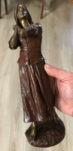Bronze jeanne arc priére - jeanne, la