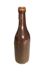 Ancienne Bouteille en Grès a Huile décoration vintage poterie artisanat