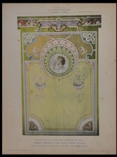 FONTAINEBLEAU, MAISON PIERROTET, DECOR MURAL - PLANCHE 1903 - ART NOUVEAU