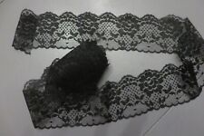 6 mètres dentelle florale noire