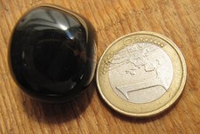 ONYX NOIR Origine Inde - Semi précieuse - Pierre roulée - Lithothérapie - NEUF