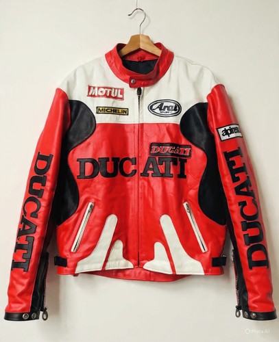 Blouson moto cuir ducati - blouson,