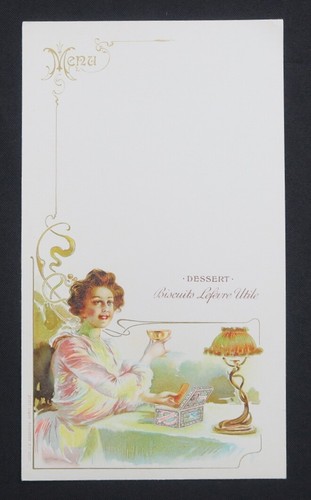 Rare menu biscuits lefevre - biscuits,