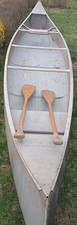Aluminum Gray Canoe with Two