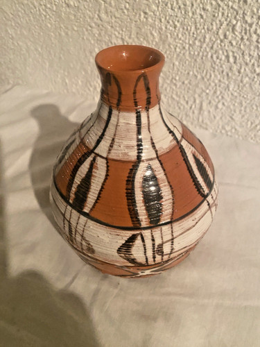 Vase boule émaillé stries - boule,émaillé,,