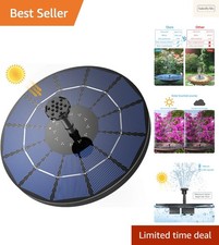 Pompe Solaire Flottante 3.5W avec 6 Effets, Assez pour Votre Jardin ou Aquarium