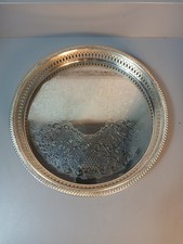 Plateau en métal argenté