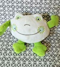 Doudou peluche grenouille vert blanc Takinou