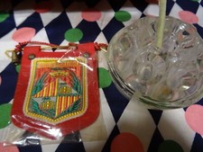 verre épais9trous ancien