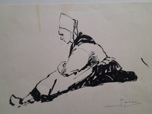 Dessin portrait bretonne - dessin,