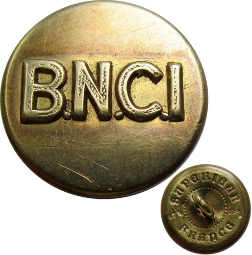Bouton plat métal doré bnci - plat,
