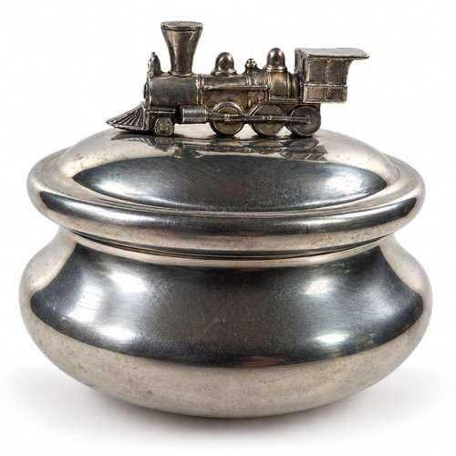 Pewter steam train trinket - k&s,