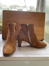 Bottines femme marron en nubuck véritable T37 (TBE)