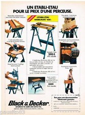 PUBLICITE ADVERTISING 095  1977  BLACK & DECKER L' établi  WORKMATE