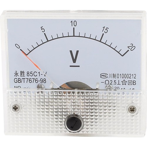 Panneau voltmètre analogique