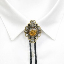 Tiger Eye Loop Tie Bolo Tie
