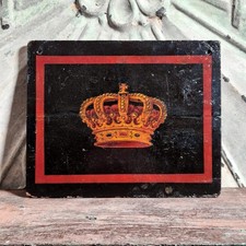 Ancienne plaque peinte « Calèche royale » - XIXe
