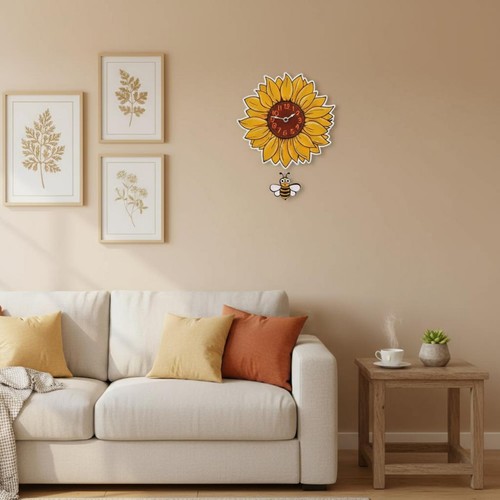 Horloge tournesol silencieuse - horloge,