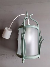 Lanterne métal et verre poli décor floral made in FRANCE Ets DELMAS  MONTAUBAN .