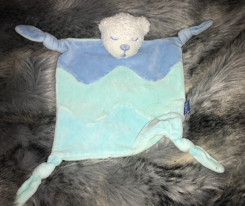 Doudou kaloo plat ours bleu - plat,