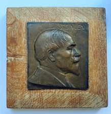 Portrait de Théophile Alexandre STEINLEN bronze de Camille LEFEVRE (1853-1933)