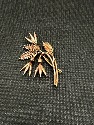 Broche ancienne plaqué or - broche,