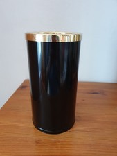 Rafraichisseur à bouteille marque JD vintage en plastique noir collerette dorée