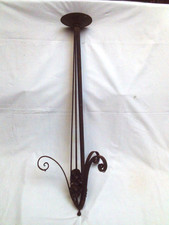 Monture de lustre nue en fer forgé Art Déco 1930 France H: 73 cm (DG40)