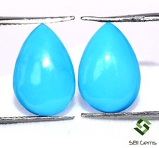 Certifié Naturel Kingman Turquoise Poire Cabochon Paire 11x8 MM Perdre Pierres