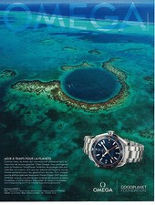 PUBLICITE ADVERTISING  2013   OMEGA  montre SEAMASTER PLANET OCEAN GMT