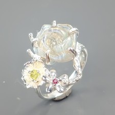 Bague vintage en labradorite