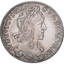 France, Louis XIII, 1/4 Écu, 1er poinçon de Warin, 1642, Paris, Argent, TTB+