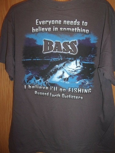 Bass fishing brown shirt - fishing,
