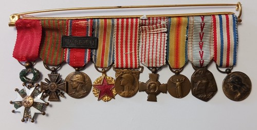 Ww1 barrette médailles - de, 9