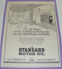 VÉRITABLE PUBLICITÉ ANCIENNE POMPE HUILE AUTO MOTOR OIL L'ILLUSTRATION 1927