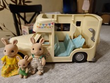 sylvanian families camping car avec 3 personnages occasion sans boite