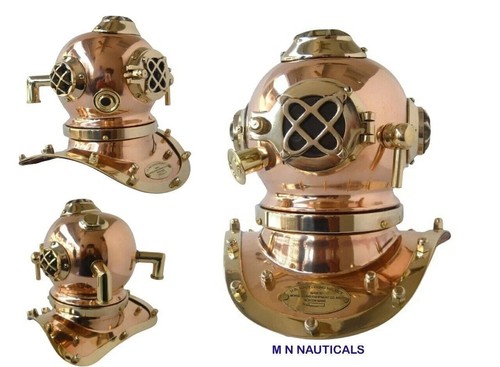 Ancien casque plongée - ancien, de