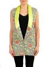 Just Cavalli Multi-Color Sleeveless One Button Women's Blazer Vest US S IT 40