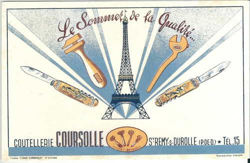 Buvard coutellerie coursolle - buvard,