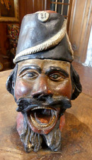 POT A TABAC en  TERRE CUITE FIN 19em   " SOLDAT TURC "