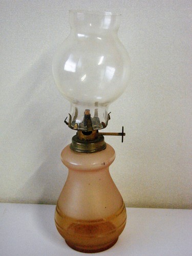 Ancienne lampe pot verre - ancienne,