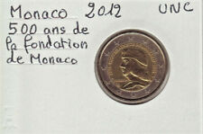 2 Euro, MONACO 2012, 500 ANS de la FONDATION de MONACO, 2 € Commémorative UNC