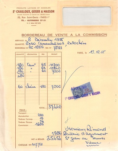1955 laitiers avicoles - laitiers, ets