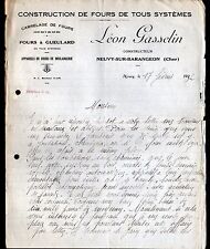 NEUVY-sur-BARANGEON (18) CONSTRUCTION de FOURS à GUEULARD "Léon GASSELIN" 1932