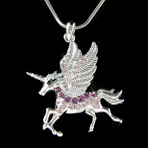 Collier fée licorne en - de,