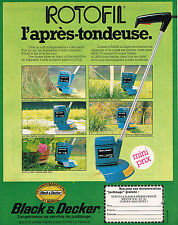 PUBLICITE ADVERTISING  1980    BALCK & DECKER   rotofil