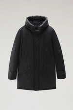 Parka Noir À Col Montant