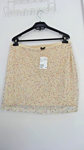 Jupe beige doublé - , élastique