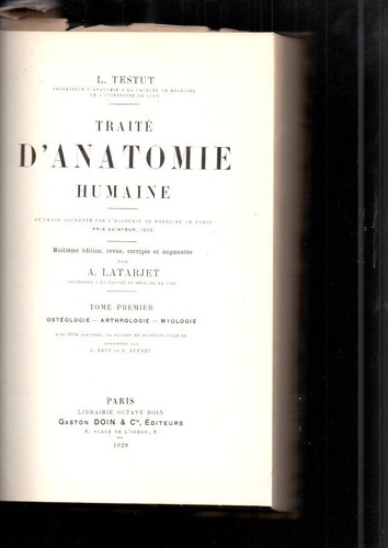 Livre testut traité - testut, anatomie